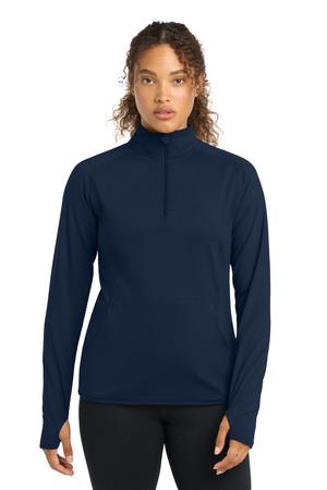 Sport-Tek Ladies Sport-Wick Stretch 1/2-Zip Pullover