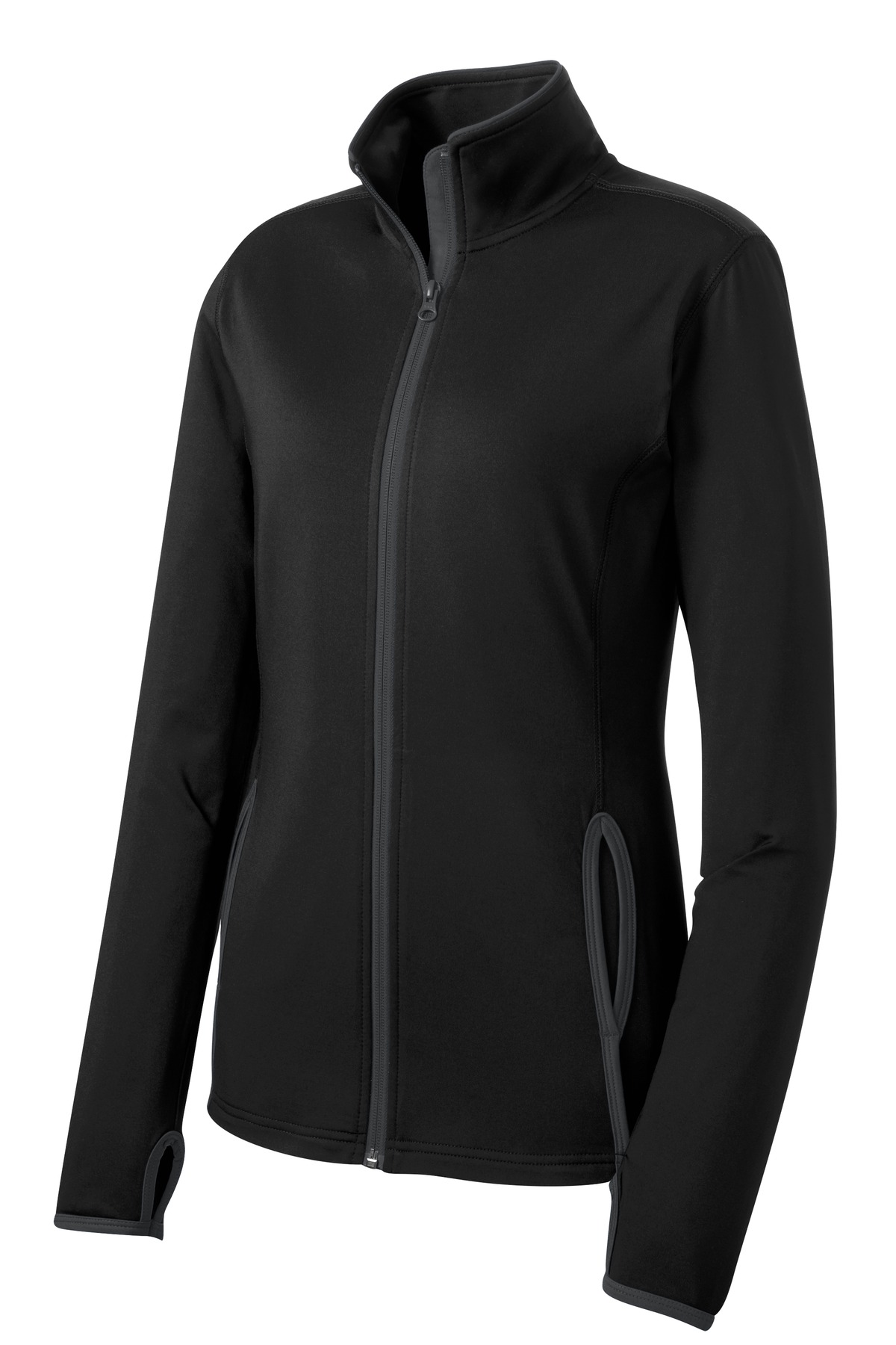 Sport-Tek Ladies Sport-Wick Stretch Contrast Full-Zip Jacket