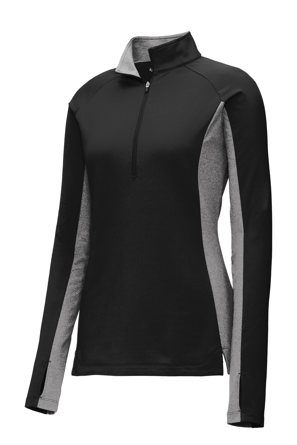 Sport-Tek Ladies Sport-Wick Stretch Contrast 1/2-Zip Pullover