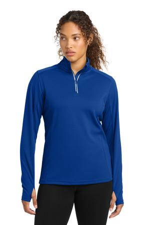 Sport-Tek Ladies Sport-Wick Textured 1/4-Zip Pullover