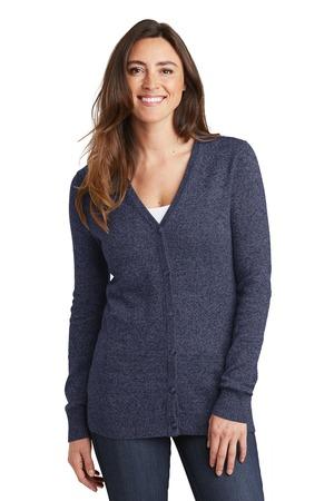 Port Authority Ladies Marled Cardigan Sweater