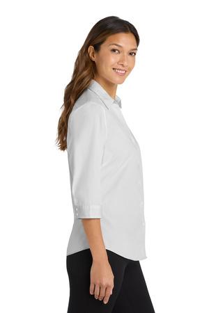 Port Authority Ladies 3/4-Sleeve Carefree Poplin Shirt
