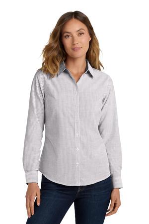 Ladies SuperPro Oxford Stripe Shirt.