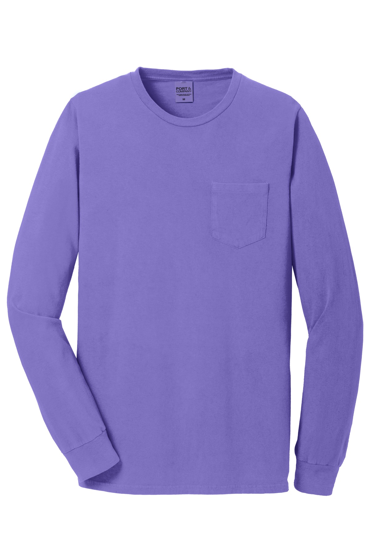 Port & Company Pigment-Dyed Long Sleeve Pocket Tee