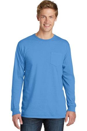 Port & Company Pigment-Dyed Long Sleeve Pocket Tee