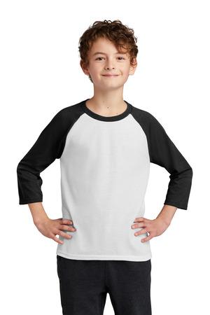 Port & Company Youth Core Blend 3/4-Sleeve Raglan Tee