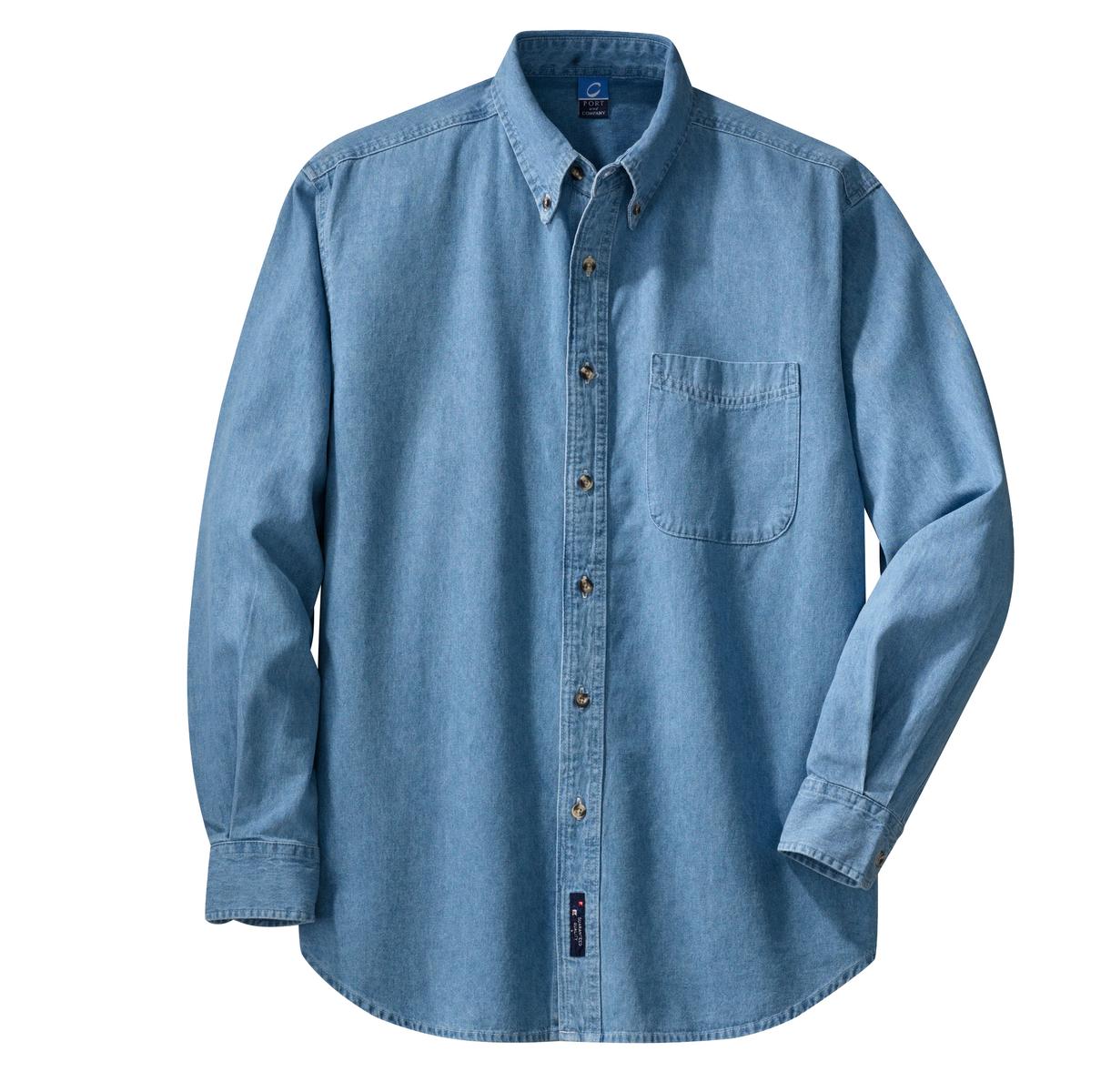 Port & Company – Long Sleeve Value Denim Shirt.