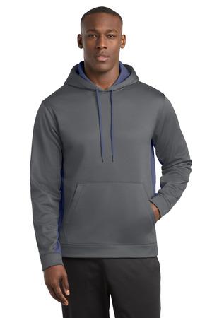 Sport-Tek Sport-Wick Fleece Colorblock Hooded Pullover