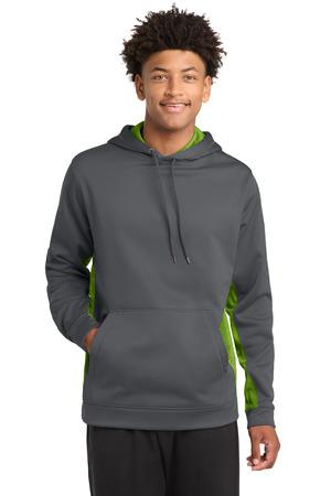 Sport-Tek Sport-Wick CamoHex Fleece Colorblock Hooded Pullover