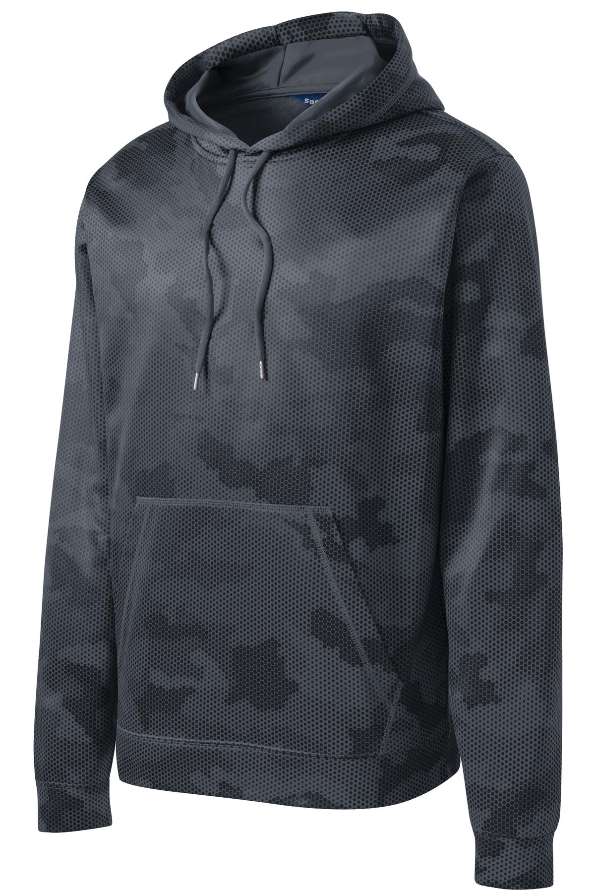Sport-Tek Sport-Wick CamoHex Fleece Hooded Pullover