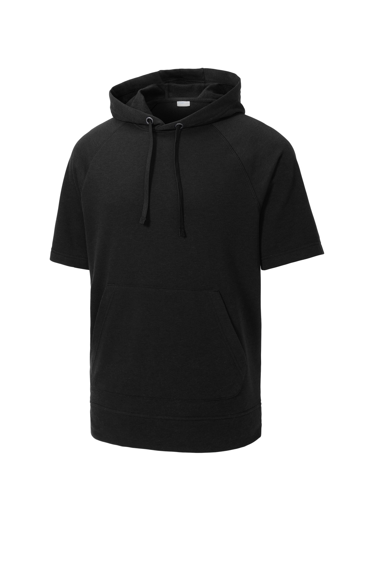 PosiCharge Tri-Blend Wicking Fleece Short Sleeve Hooded Pullover