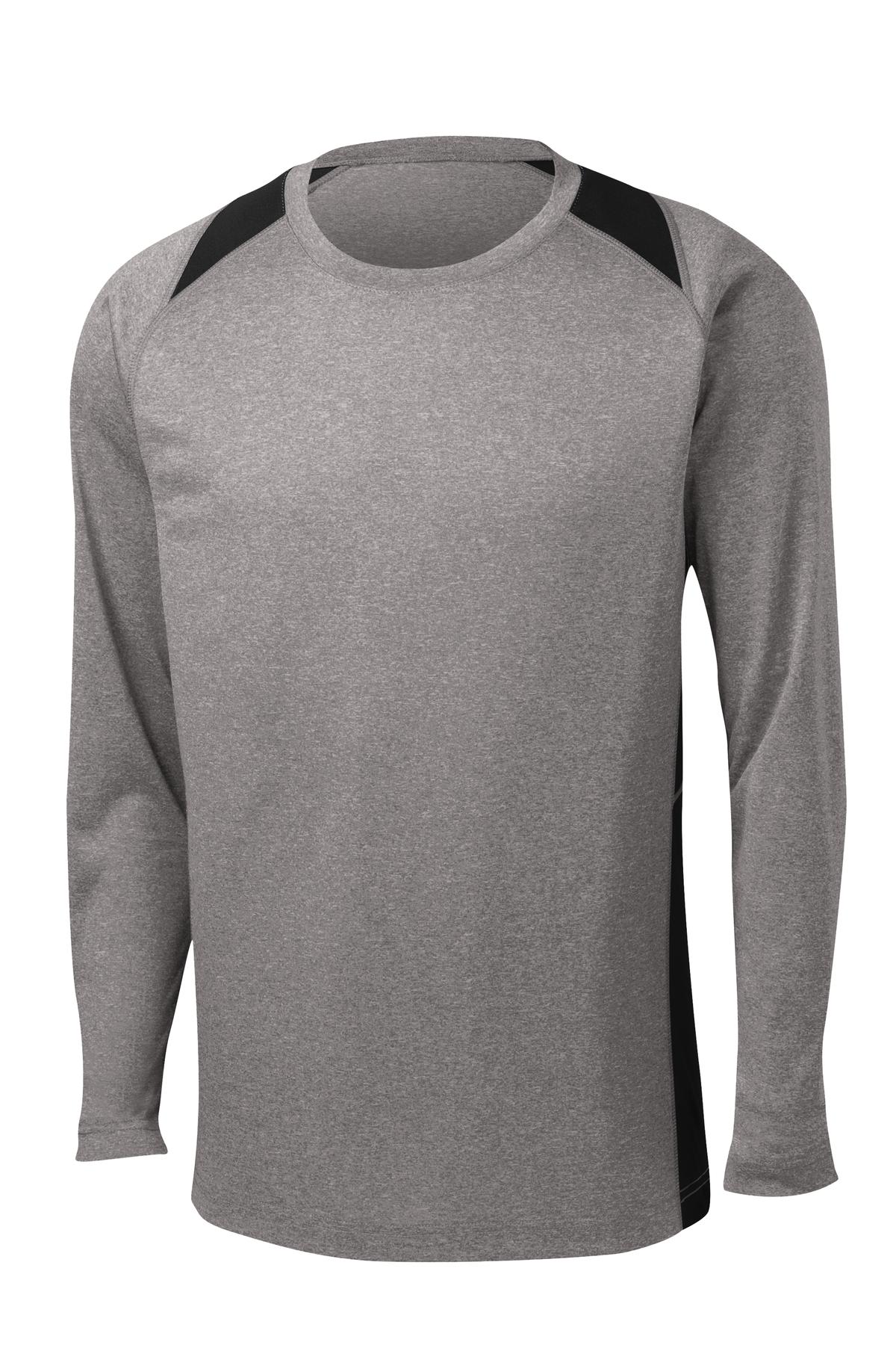 Sport-Tek Long Sleeve Heather Colorblock Contender Tee