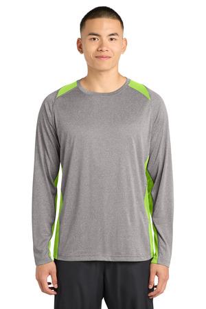 Sport-Tek Long Sleeve Heather Colorblock Contender Tee