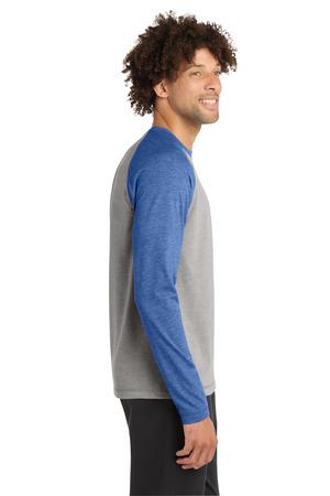 PosiCharge Long Sleeve Tri-Blend Wicking Raglan Tee