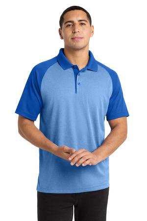 Sport-Tek PosiCharge RacerMesh Raglan Heather Block Polo