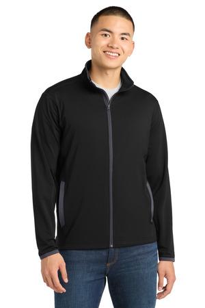 Sport-Tek Sport-Wick Stretch Contrast Full-Zip Jacket