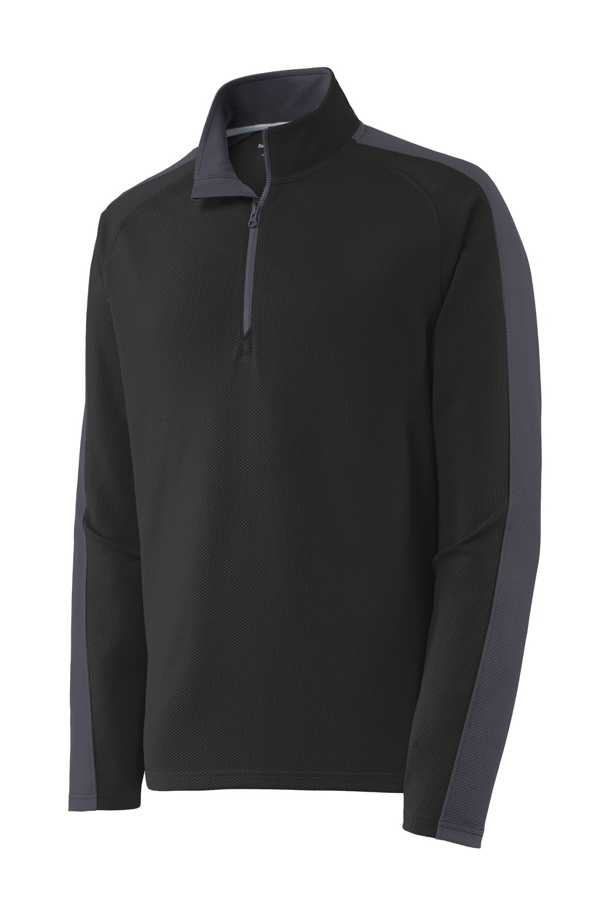 Sport-Tek Sport-Wick Textured Colorblock 1/4-Zip Pullover