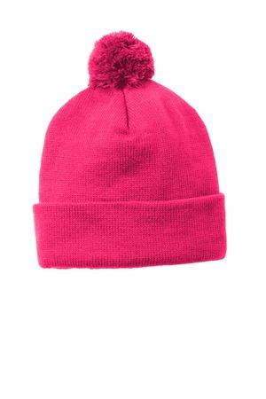 Sport-Tek Solid Pom Pom Beanie