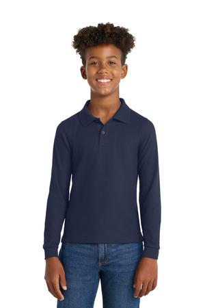 Port Authority Youth Long Sleeve Silk Touch Polo