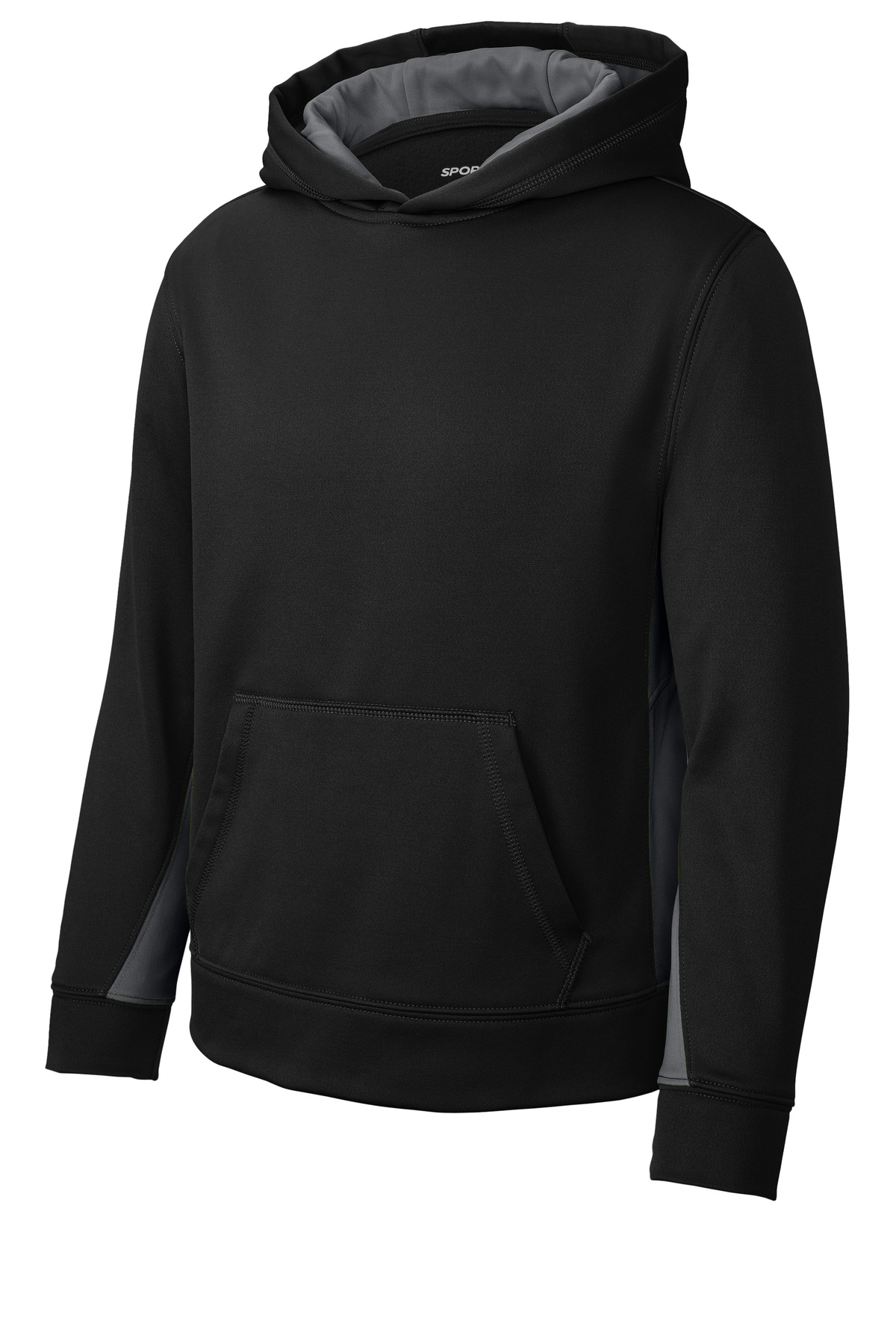 Sport-Tek Youth Sport-Wick Fleece Colorblock Hooded Pullover