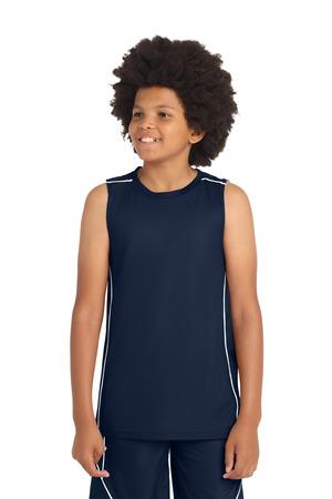 Sport-Tek Youth PosiCharge Mesh Reversible Sleeveless Tee