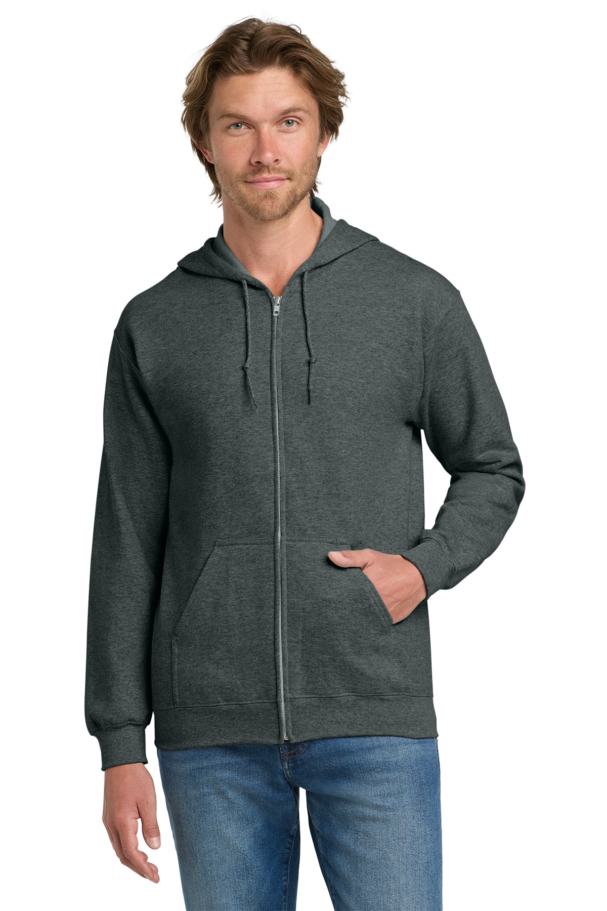 Heavy Blend Full-Zip Hooded Sweatshirt.