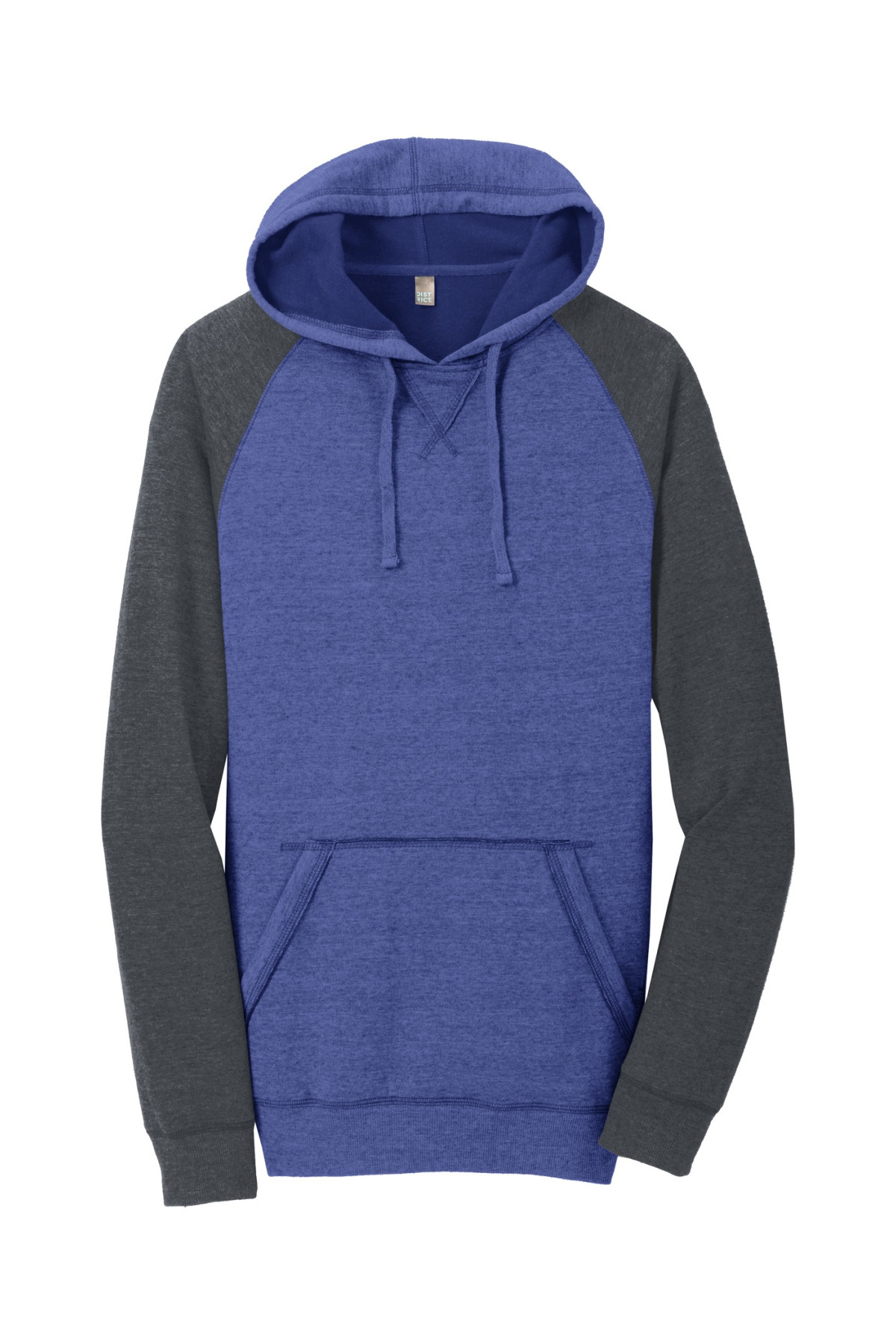 District Young Mens Lightweight Fleece Raglan Hoodie