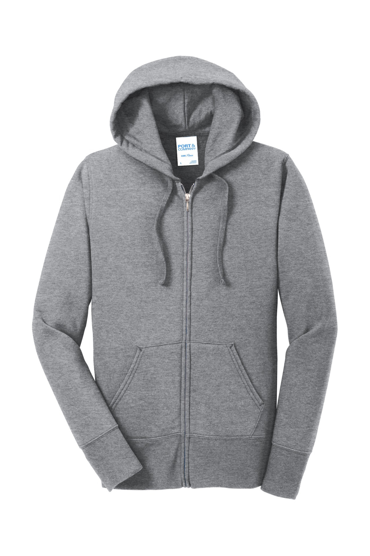 Port & Company Ladies Core Fleece Full-Zip Hooded Sweatshirt