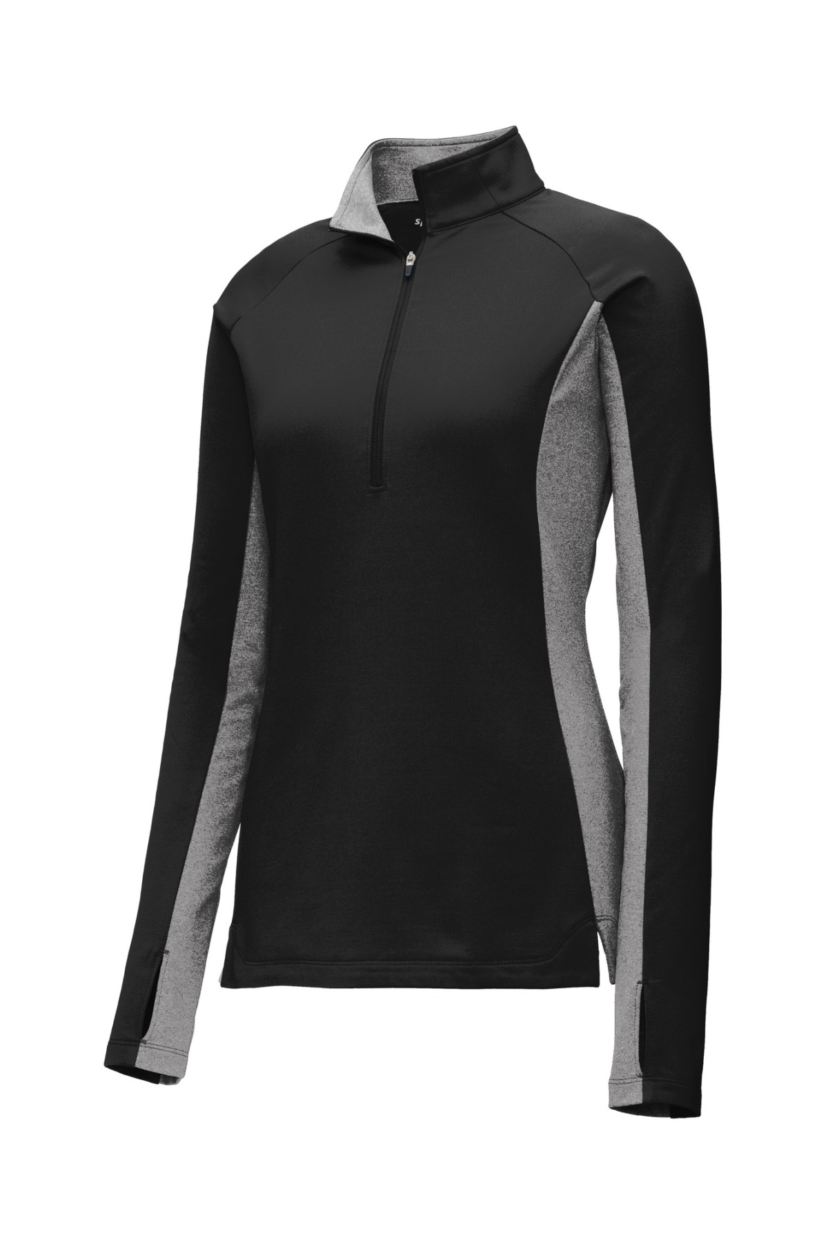 Sport-Tek Ladies Sport-Wick Stretch Contrast 1/2-Zip Pullover