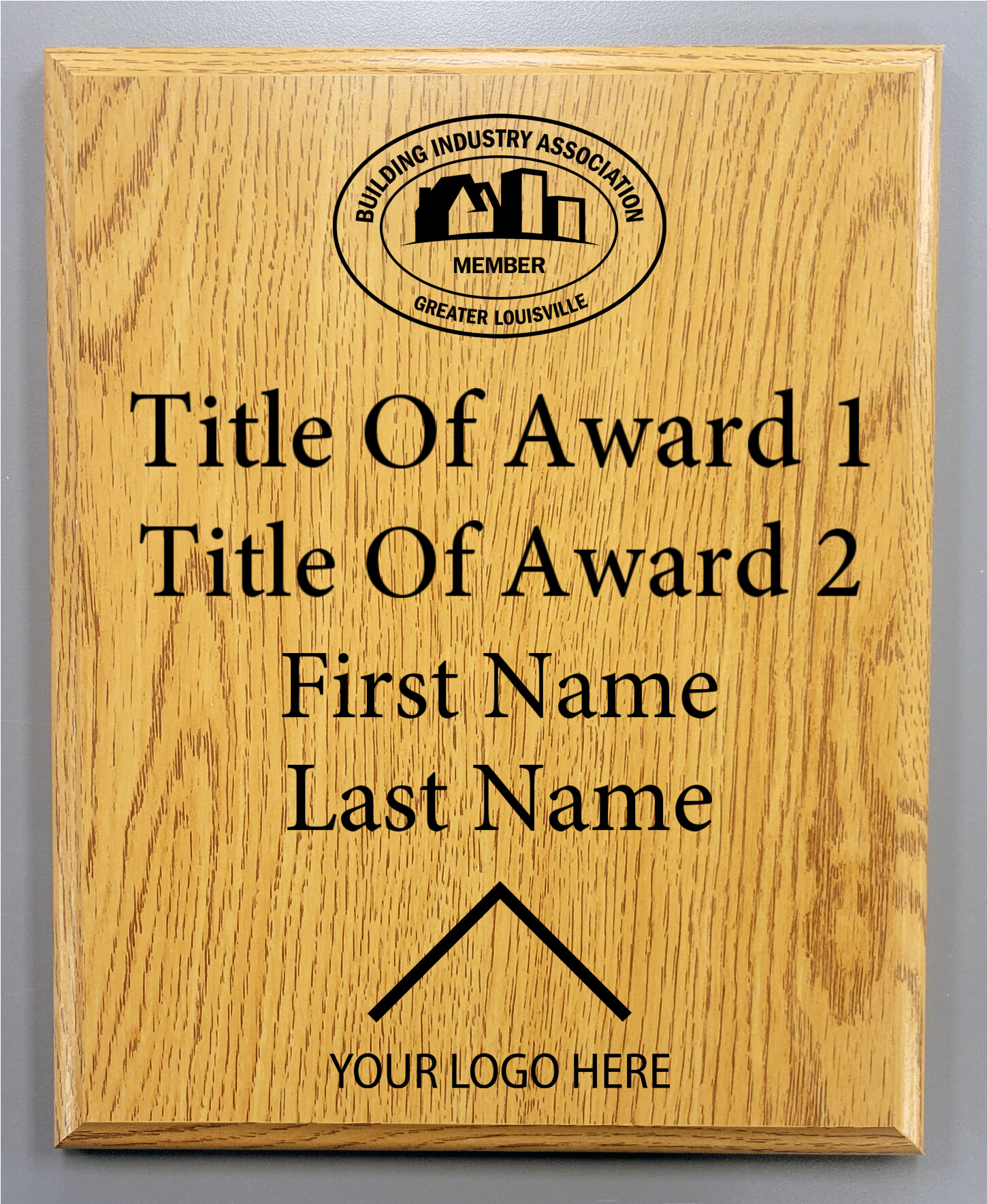 Oak Finish Plaque OKP810