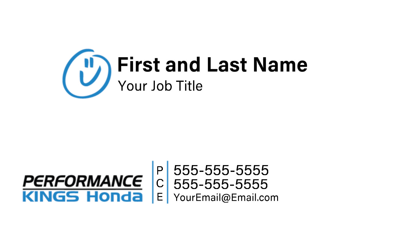 Performance Kings Honda – Business Cards (Fields Ertel Road) NEW