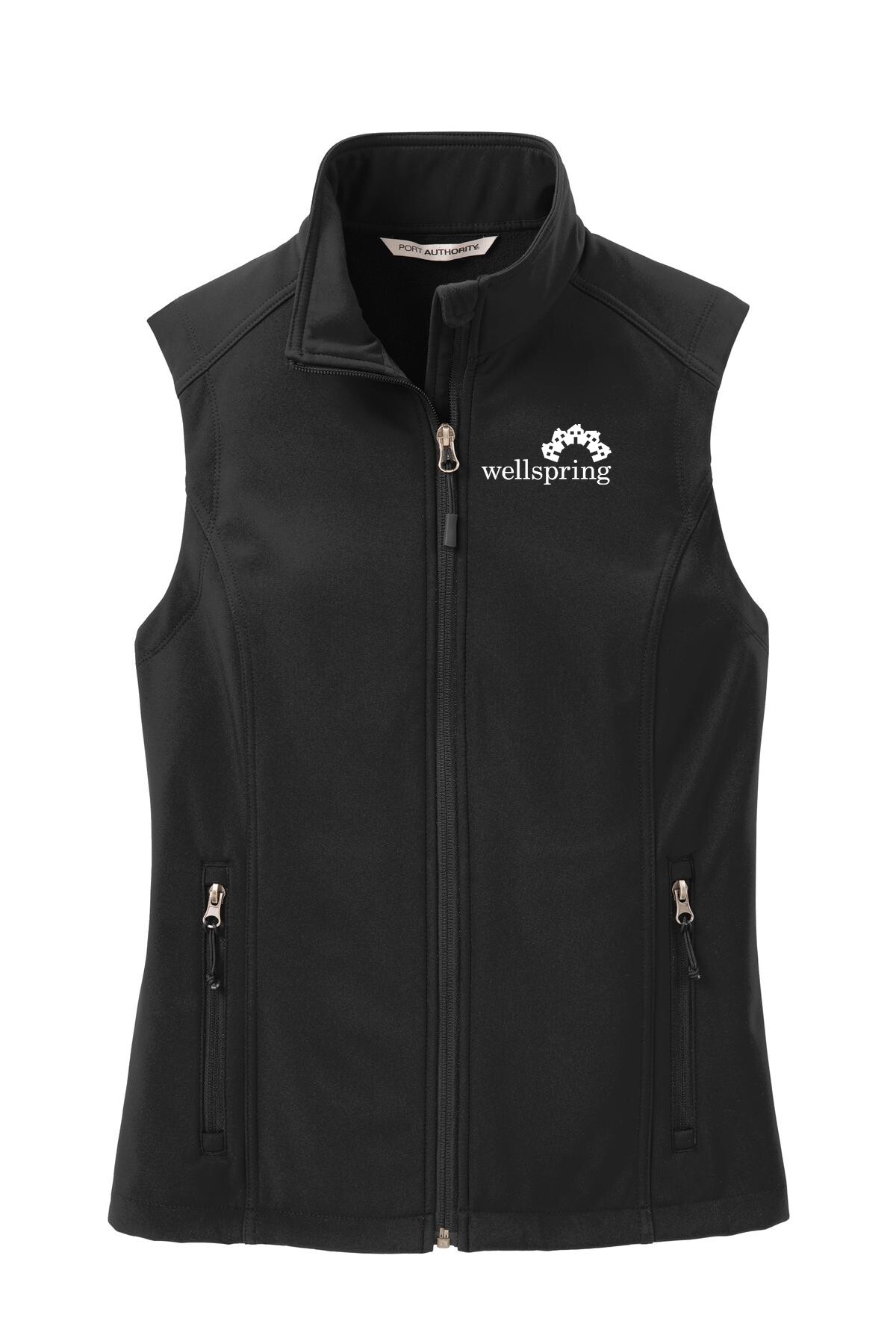 Port Authority® Ladies Core Soft Shell Vest - L325 (White Logo)