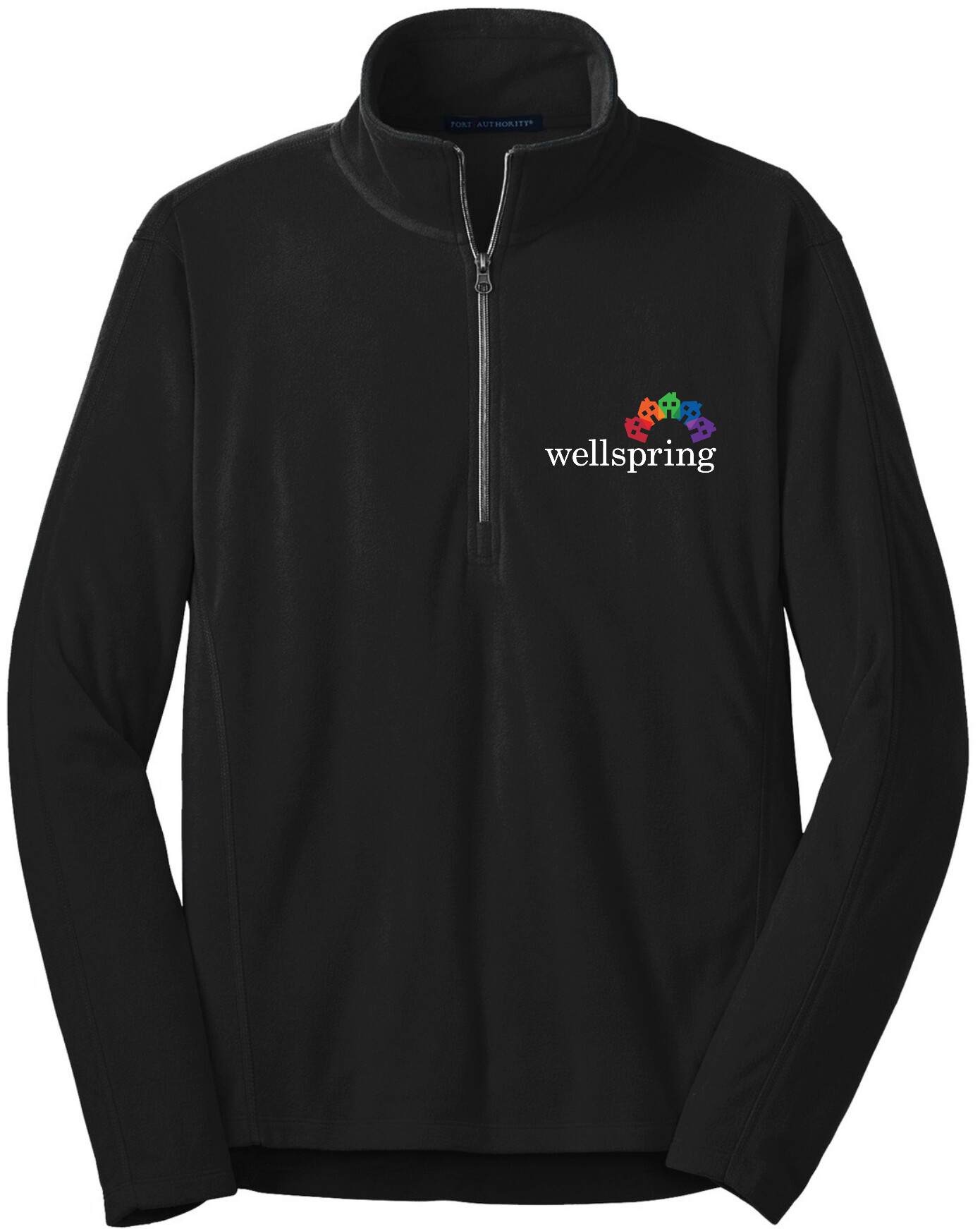 Port Authority® Microfleece 1/2-Zip Pullover - F224 (White Rainbow Logo)