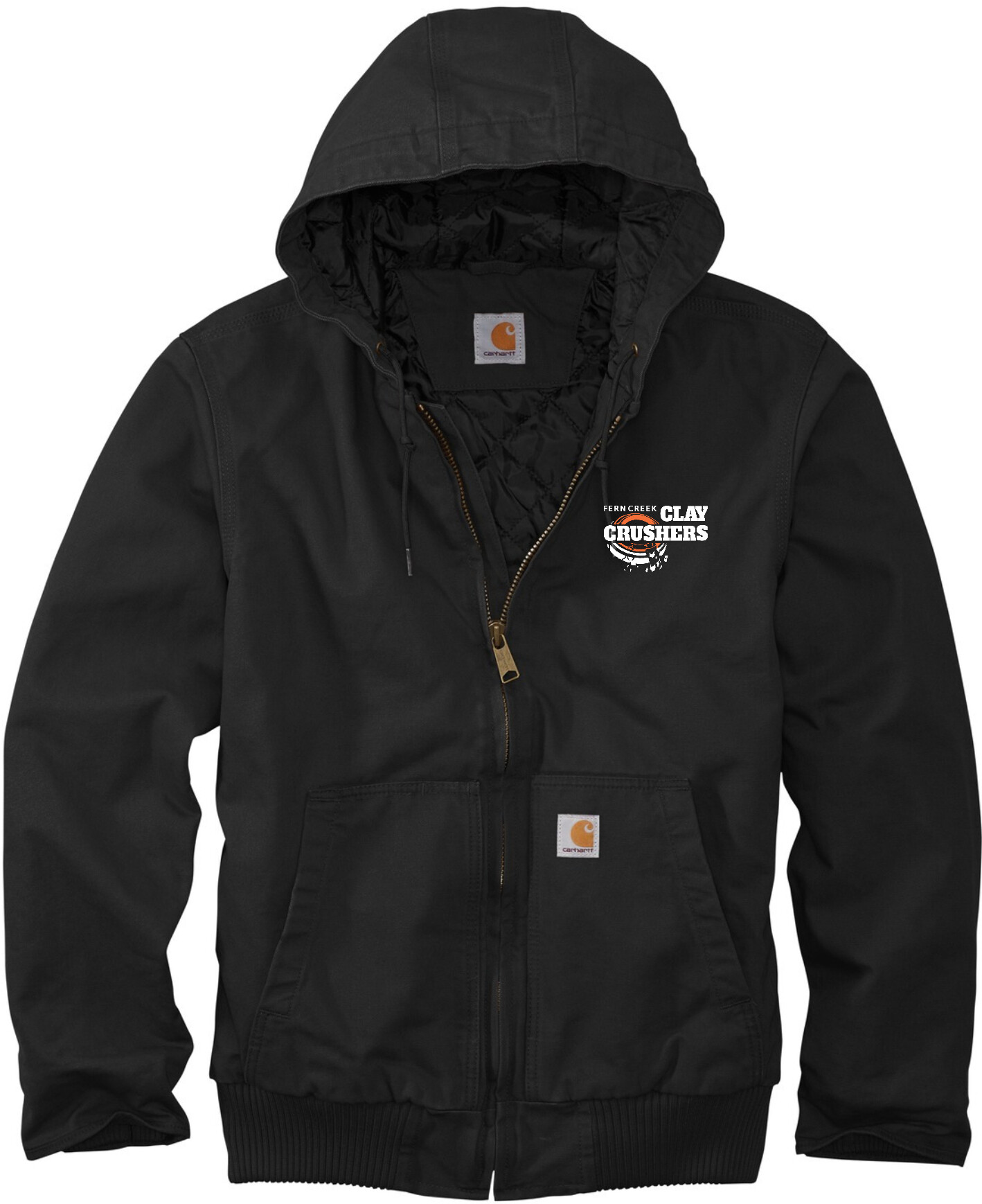 Clay Crushers - Carhartt® Washed Duck Active Jac - CT104050 (White Logo) Embroidery