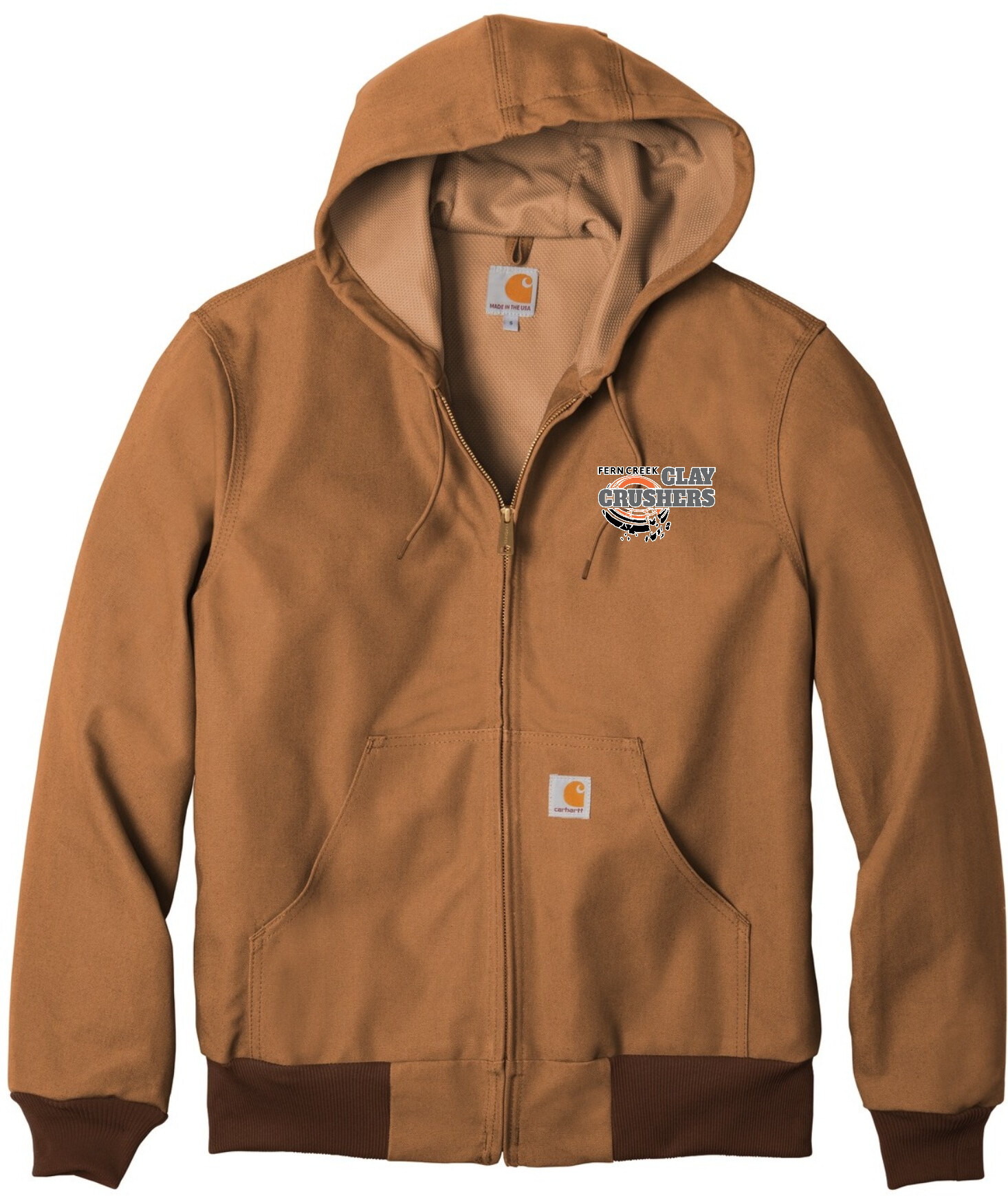 Clay Crushers - Carhartt ® Thermal-Lined Duck Active Jac - CTJ131 (Outlined Logo) Embroidery