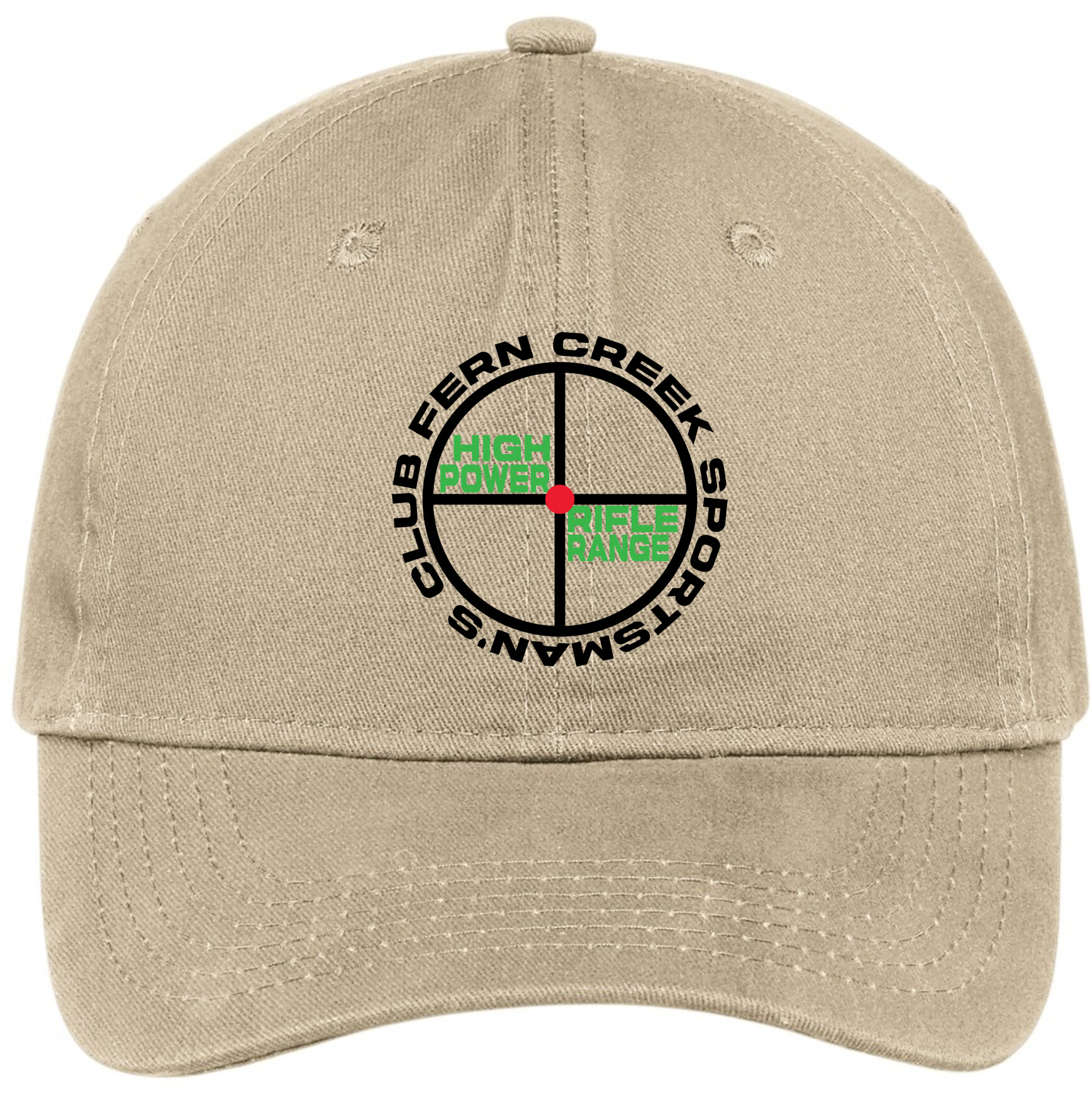 Fern Creek High Power Rifle Range - Port & Company® - Brushed Twill Low Profile Cap - CP77 (Black Logo) Embroidery
