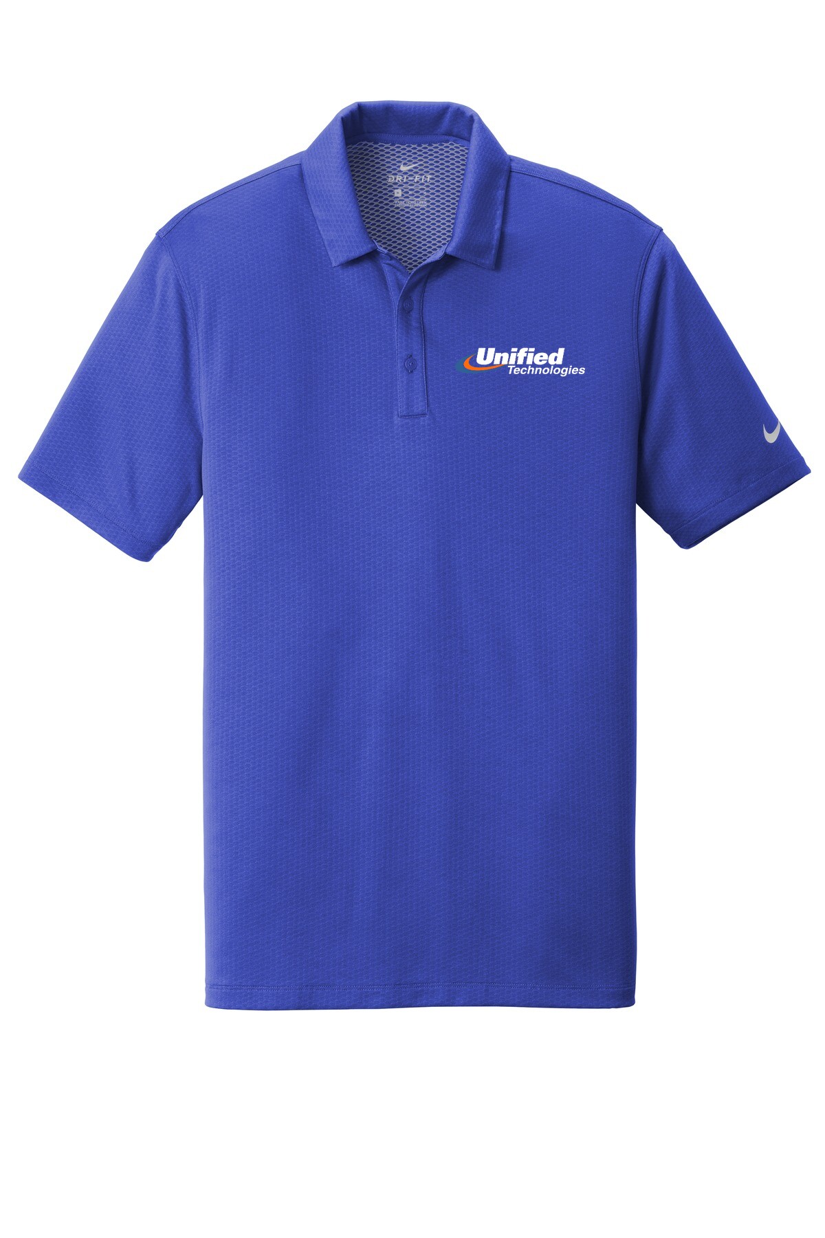 Nike Dri-FIT Hex Textured Polo - NKAH6266 (White Logo)