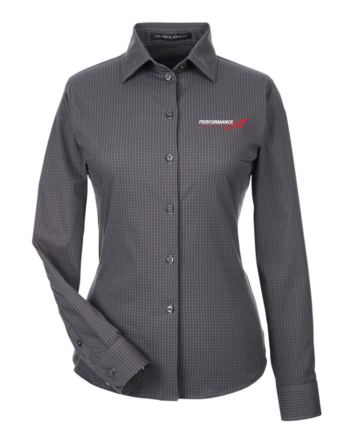 Performance Luxury - Devon & Jones Women's CrownLux Performance® Tonal Mini Check Woven Dress Shirt - DG535W