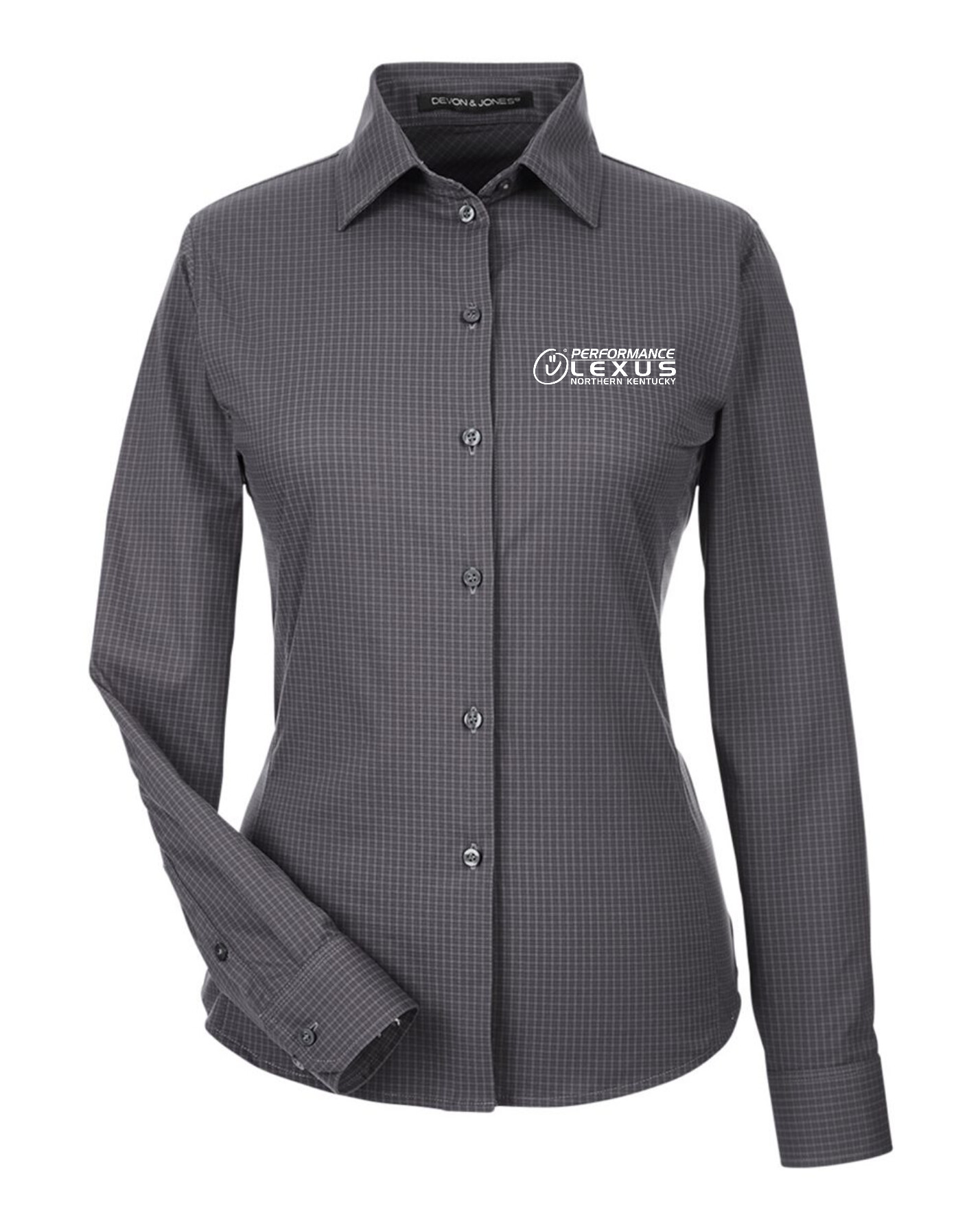 Performance Lexus Northern Kentucky - Devon & Jones Women's CrownLux Performance® Tonal Mini Check Woven Dress Shirt - DG535W