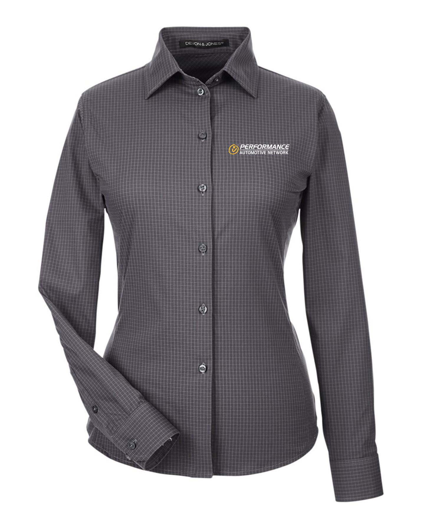 Performance Automotive Network - Devon & Jones Women's CrownLux Performance® Tonal Mini Check Woven Dress Shirt - DG535W