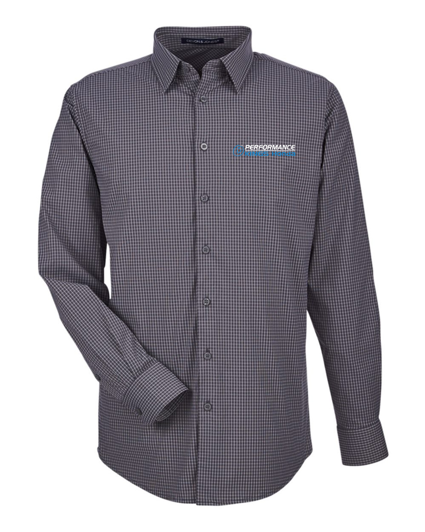 Performance Kings Honda - Devon & Jones Men's CrownLux Performance® Tonal Mini Check Woven Dress Shirt - DG535