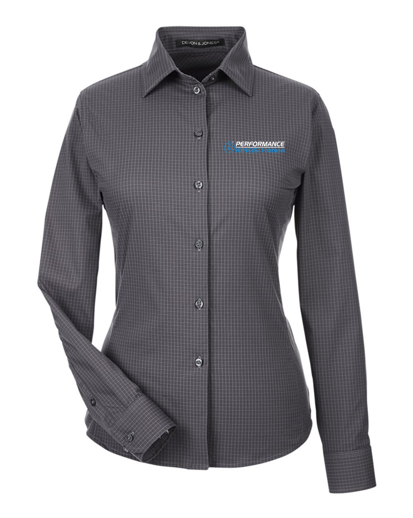 Performance Kings Honda - Devon & Jones Women's CrownLux Performance® Tonal Mini Check Woven Dress Shirt - DG535W