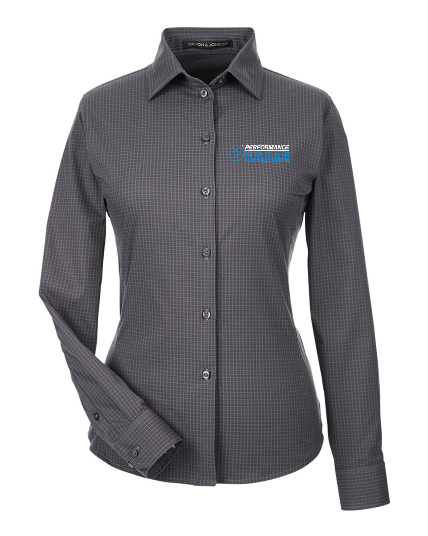 Performance Honda - Devon & Jones Women's CrownLux Performance® Tonal Mini Check Woven Dress Shirt - DG535W