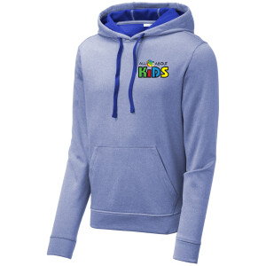Sport-Tek ® PosiCharge ® Sport-Wick ® Heather Fleece Hooded Pullover - ST264 (Black Logo)