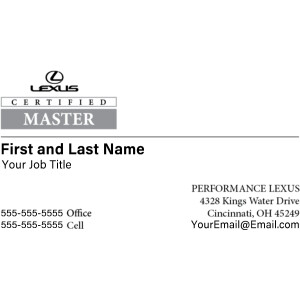 Performance Lexus - Business Cards Master