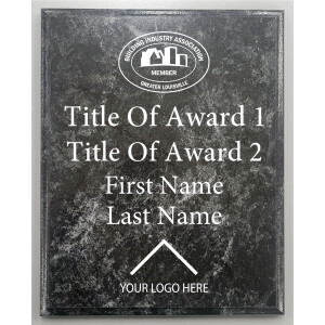 Improved Black Marble Finish Plaque DPBM810