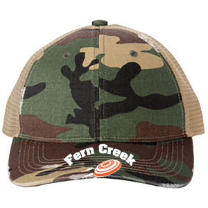 Port Authority® Distressed Mesh Back Cap - C600 (White Logo) Embroidery