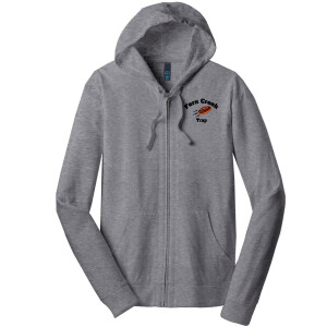 District ® Jersey Full-Zip Hoodie - DT1100 (Black Logo) Screen Print