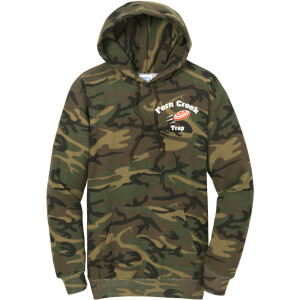 Port & Company® Core Fleece Camo Pullover Hooded Sweatshirt - PC78HC (White Logo) Screen Print