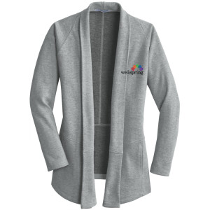 Port Authority® Ladies Interlock Cardigan - L807 (Black Rainbow Logo)